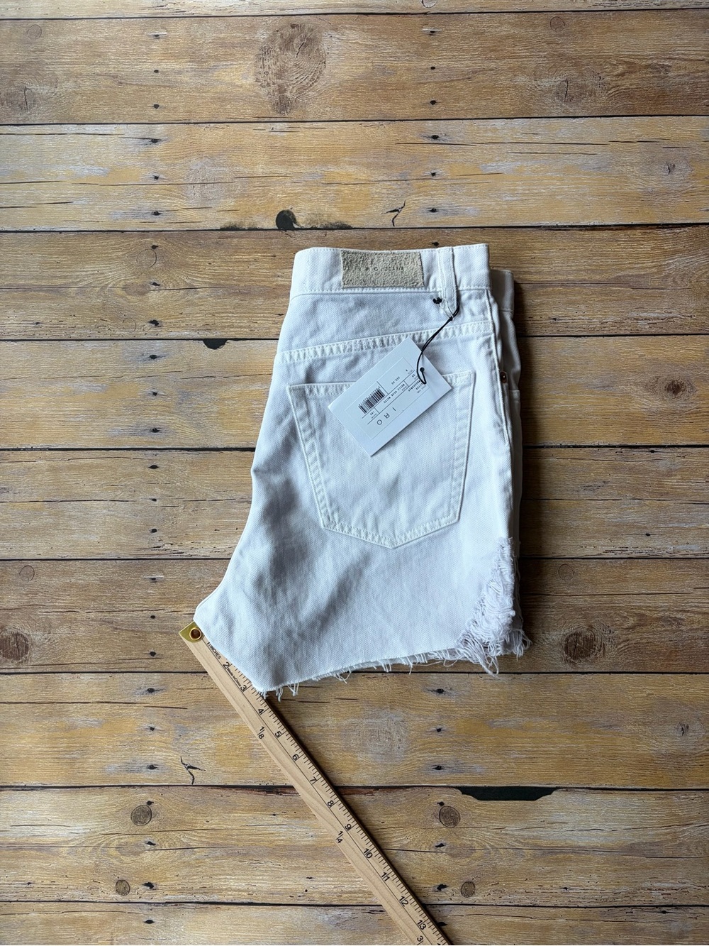 NWT IRO Distressed High Rise Denim Shorts-size 28 - Picture 4 of 8